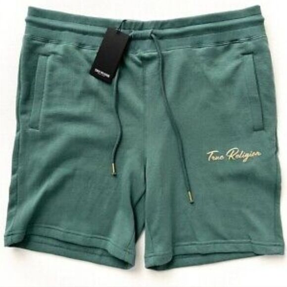 True Religion Fleece Logo Pocketed Shorts - Picture 3 of 4